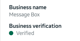 business verification on meta API